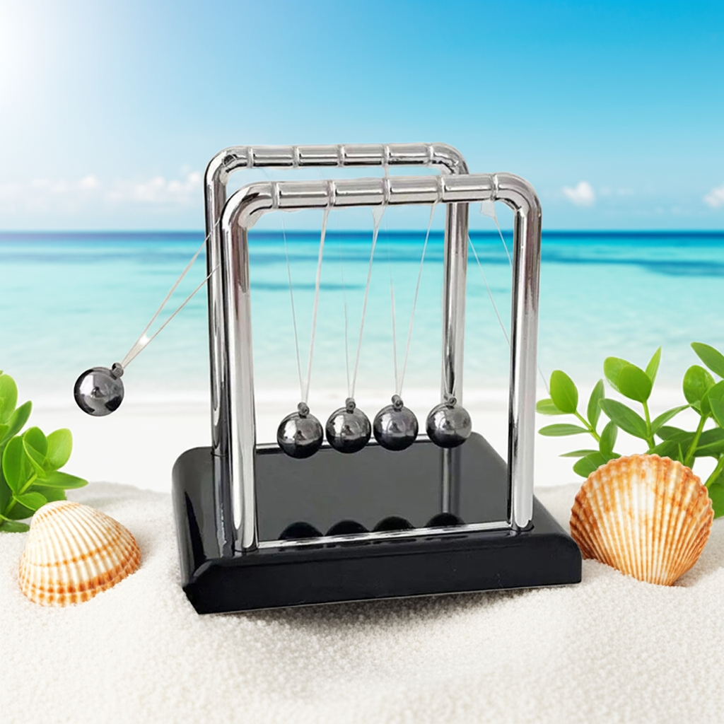 1PC Swinging Magnetic Ball, Kinetic Perpetual Motion Desk Toy for Office Decor and Gift