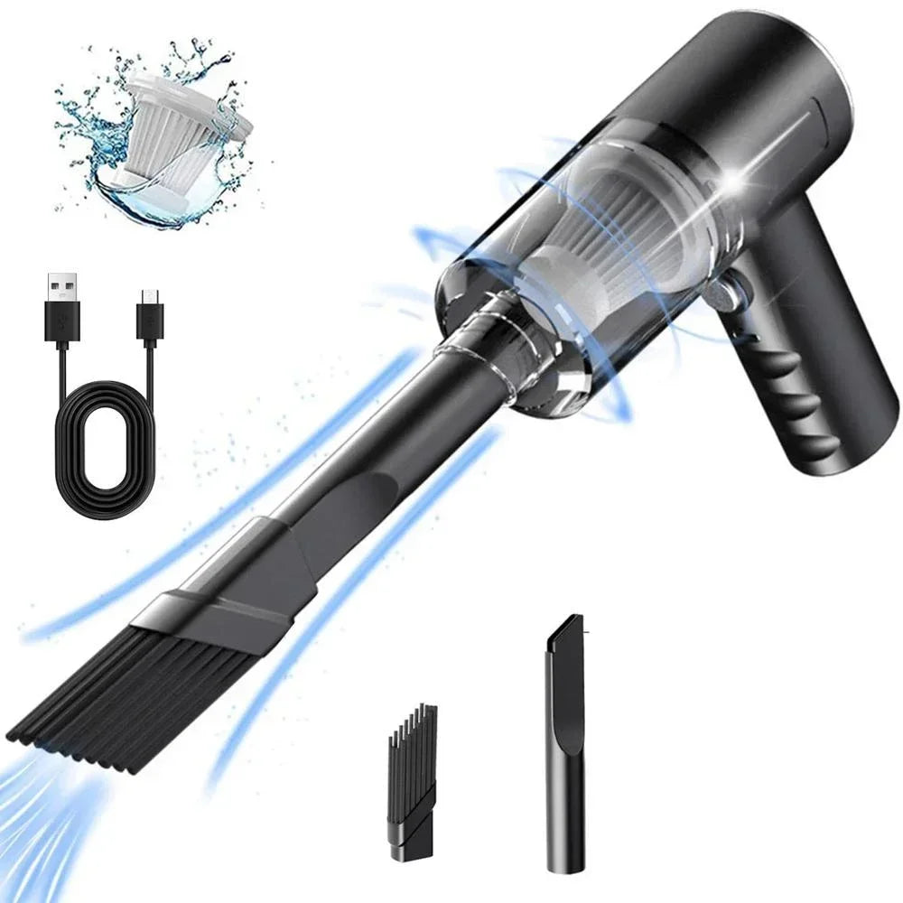 120W Wireless Vacuum Cleaner, Handheld Cordless Cleaner for Home and Car, Black