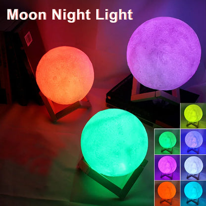 LED Moon Galaxy Night Light, Book Light for Children’s Birthday, Bedroom Indoor Decor