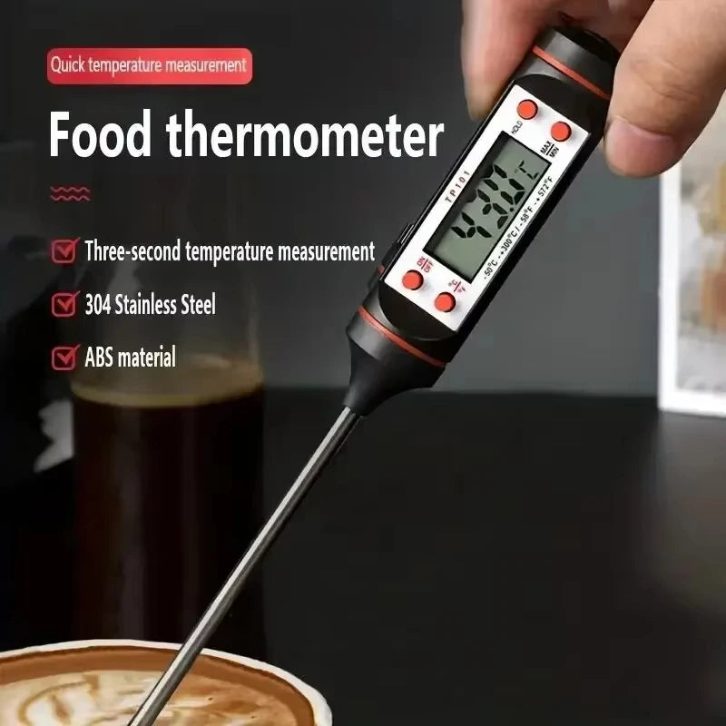 Digital Kitchen Meat Thermometer with Probe, Electronic Food Thermometer for Baking and Grilling