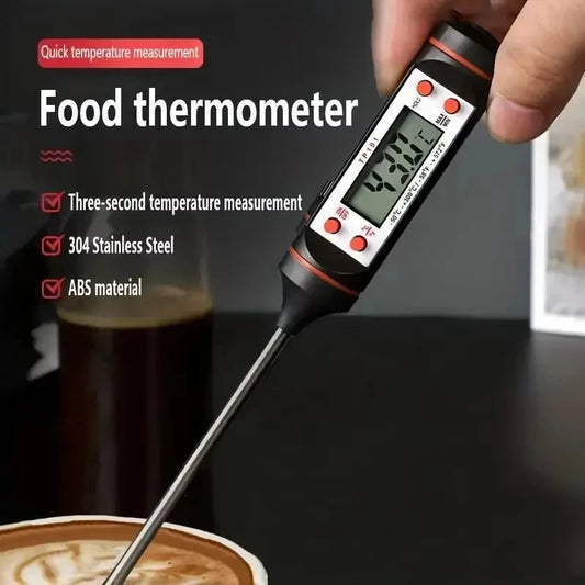 Digital Kitchen Meat Thermometer with Probe, Electronic Food Thermometer for Baking and Grilling