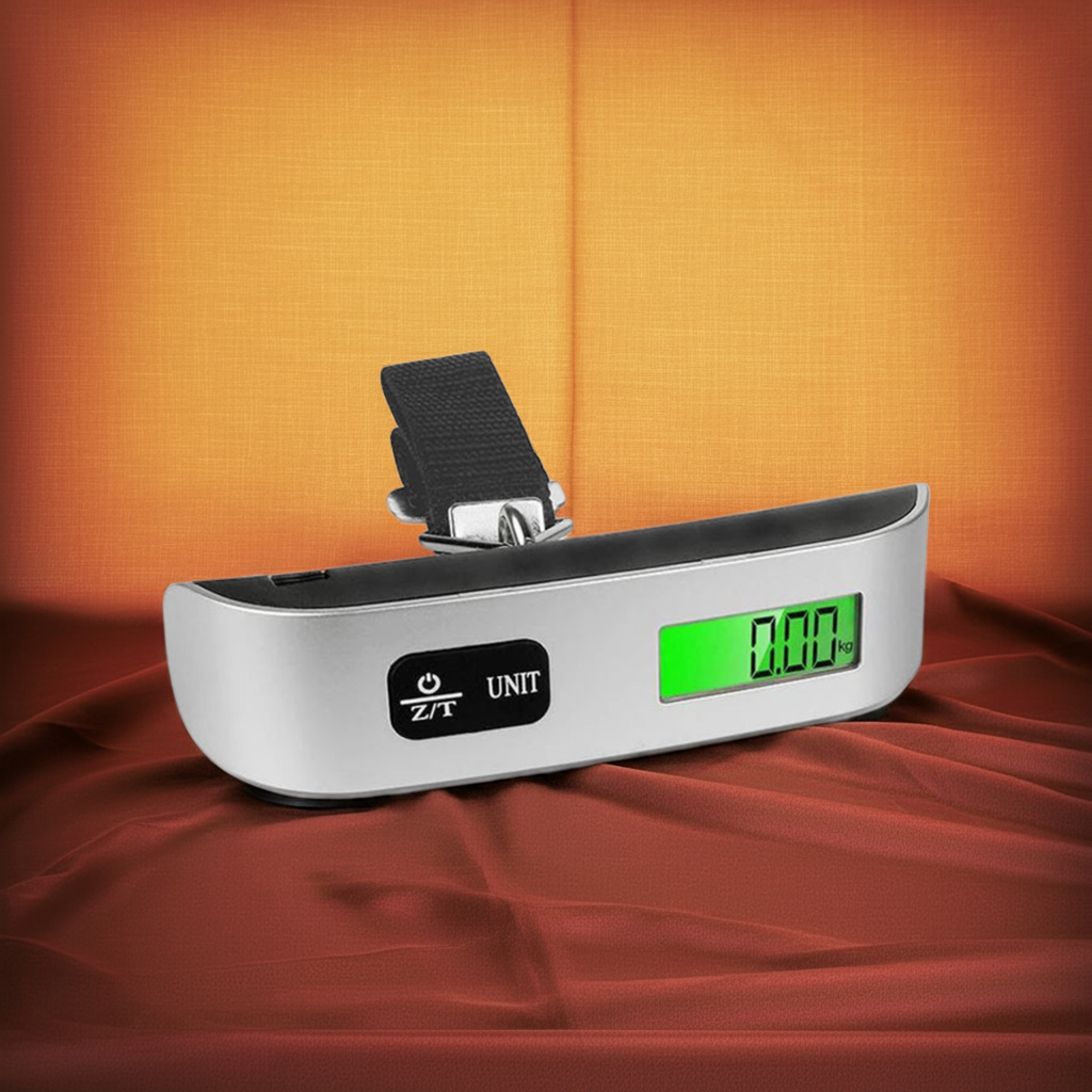 Portable Digital Luggage Scale with LCD Display, 110lb/50kg Electronic Suitcase Weight Checker for Travel